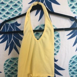 Two yellow crop tops. 2 for $12